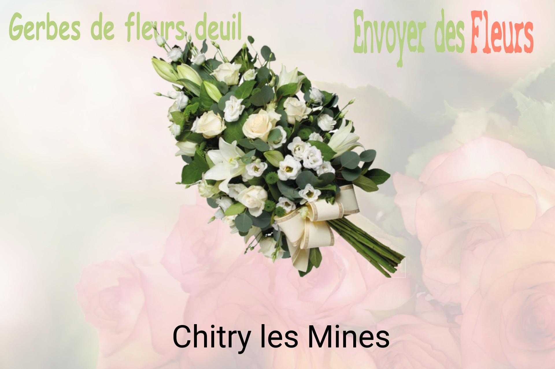 Gerbe de fleurs de deuil livrée à Chitry-les-Mines